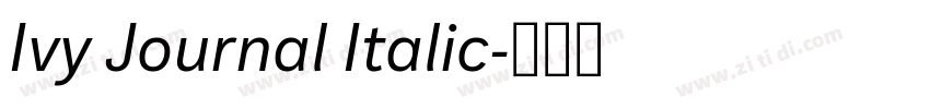 Ivy Journal Italic字体转换